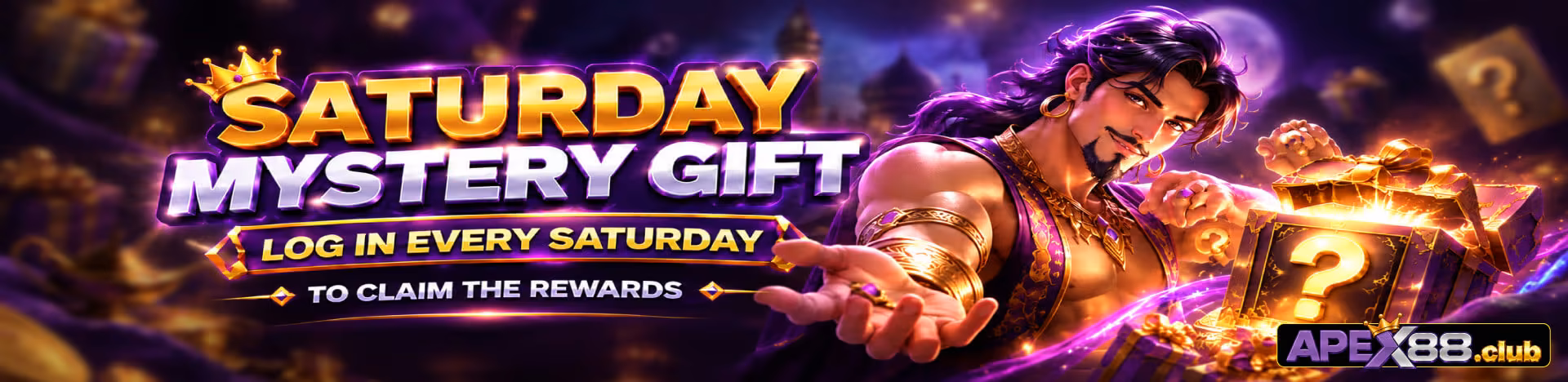Saturday mystery gift. Log in every Saturday to claim your reward.